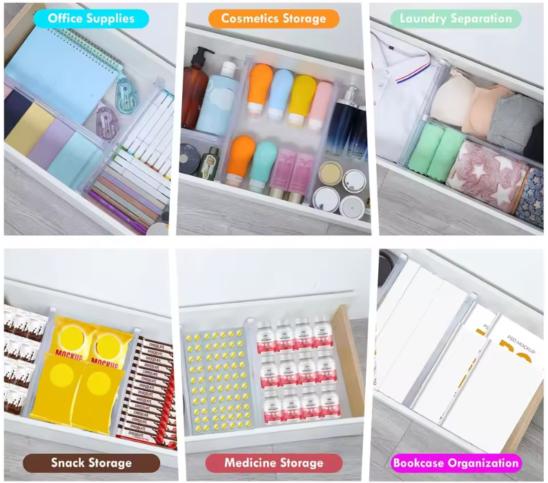 Multi-purpose drawer organization with SmartDrawer